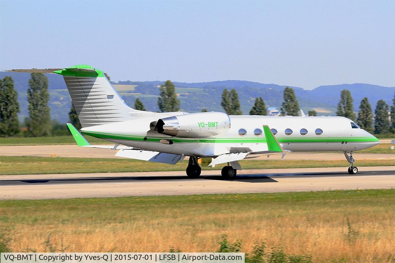 VQ-BMT, 1999 Gulfstream Aerospace G-IV C/N 1362, Gulfstream Aerospace G-IV, Landing rwy 15, Bâle-Mulhouse-Fribourg airport (LFSB-BSL)