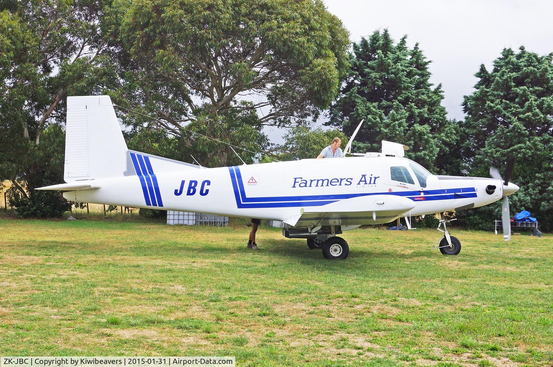 ZK-JBC, Pacific Aerospace 750XL C/N 119, JBC at Farmers Air Base, Gisborne, NZ with pilot George Anderson