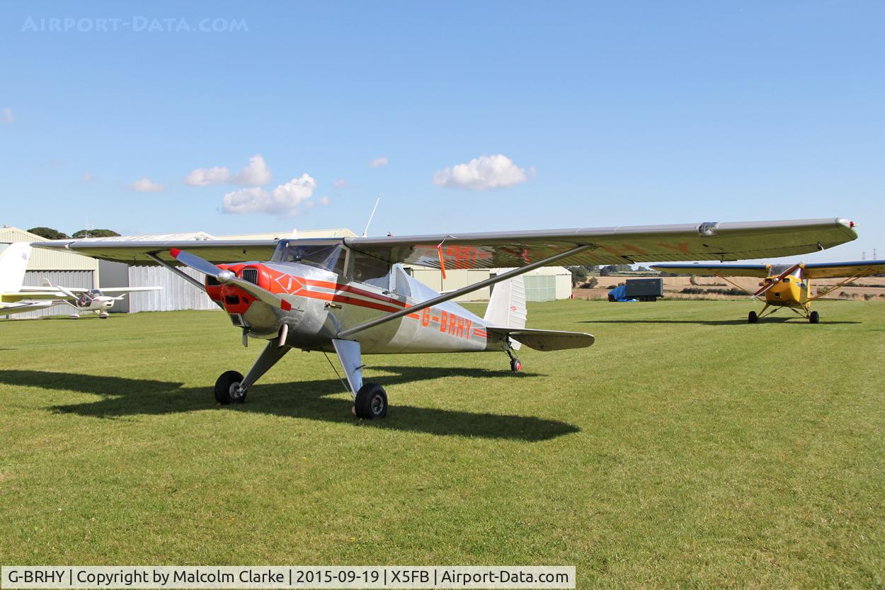 G-BRHY, 1947 Luscombe 8E Silvaire C/N 5138, Luscombe 8E Silvaire at Fishburn Airfield, September 19th 2015.