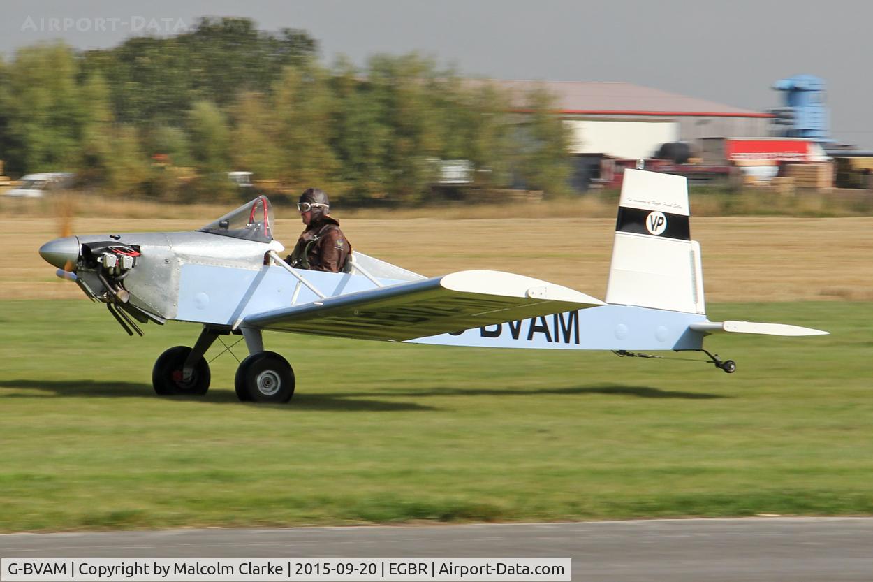 G-BVAM, 1993 Evans VP-1 Volksplane C/N PFA 062-12132, Evans VP-1 Volksplane at The Real Aeroplane Company's Helicopter Fly-In, Breighton Airfield, September 20th 2015.