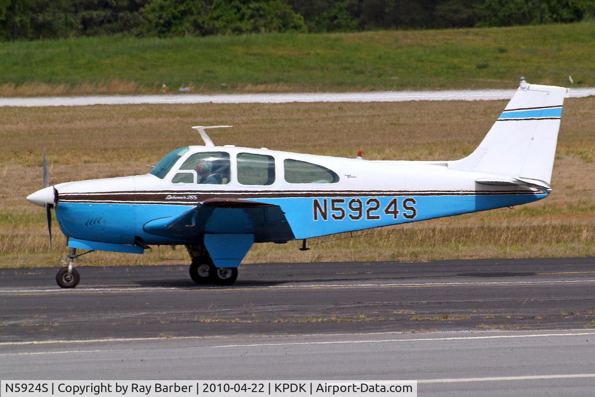 N5924S, 1966 Beech 35-C33A Debonair C/N CE-42, Beech C33A Debonair [CE-42] Atlanta-Dekalb Peachtree~N 22/04/2010