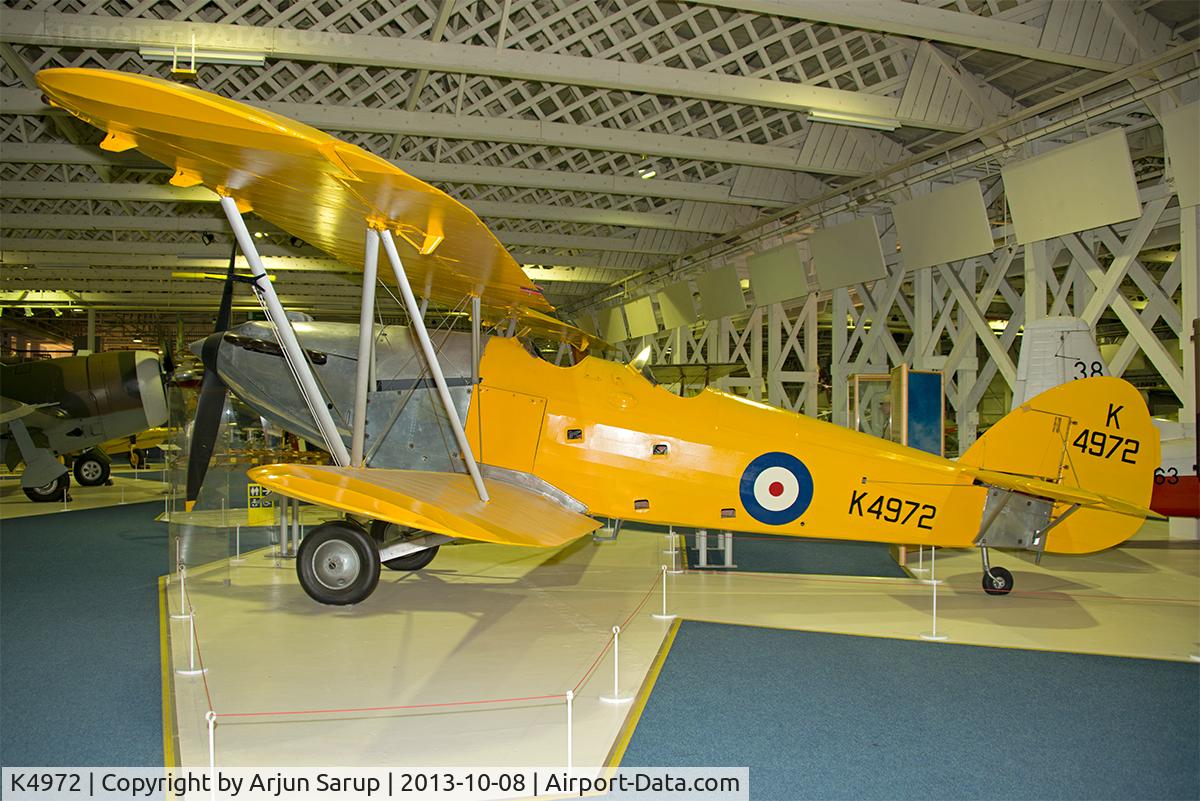 K4972, 1935 Hawker Hart Trainer II C/N 4261, On display at RAF Museum Hendon.
