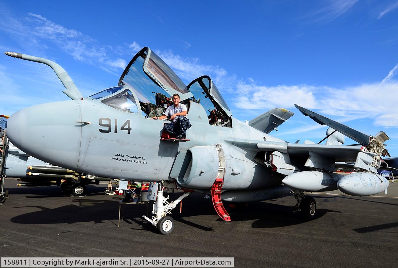 158811, 1974 Grumman EA-6B Prowler C/N P-41, 158811 on display at the 2015 annual Pacific Coast Air Museum 