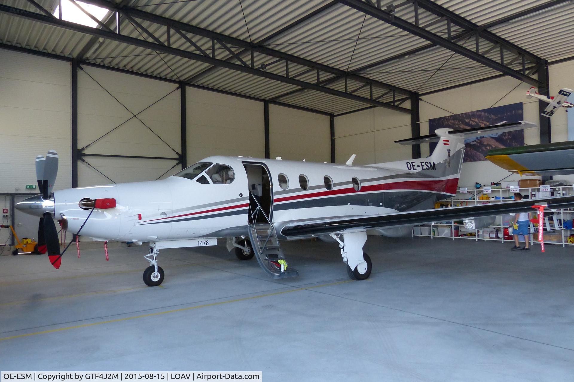 OE-ESM, 2014 Pilatus PC-12/47E C/N 1478, OE-ESM at Voslau-Wien 15.8.15