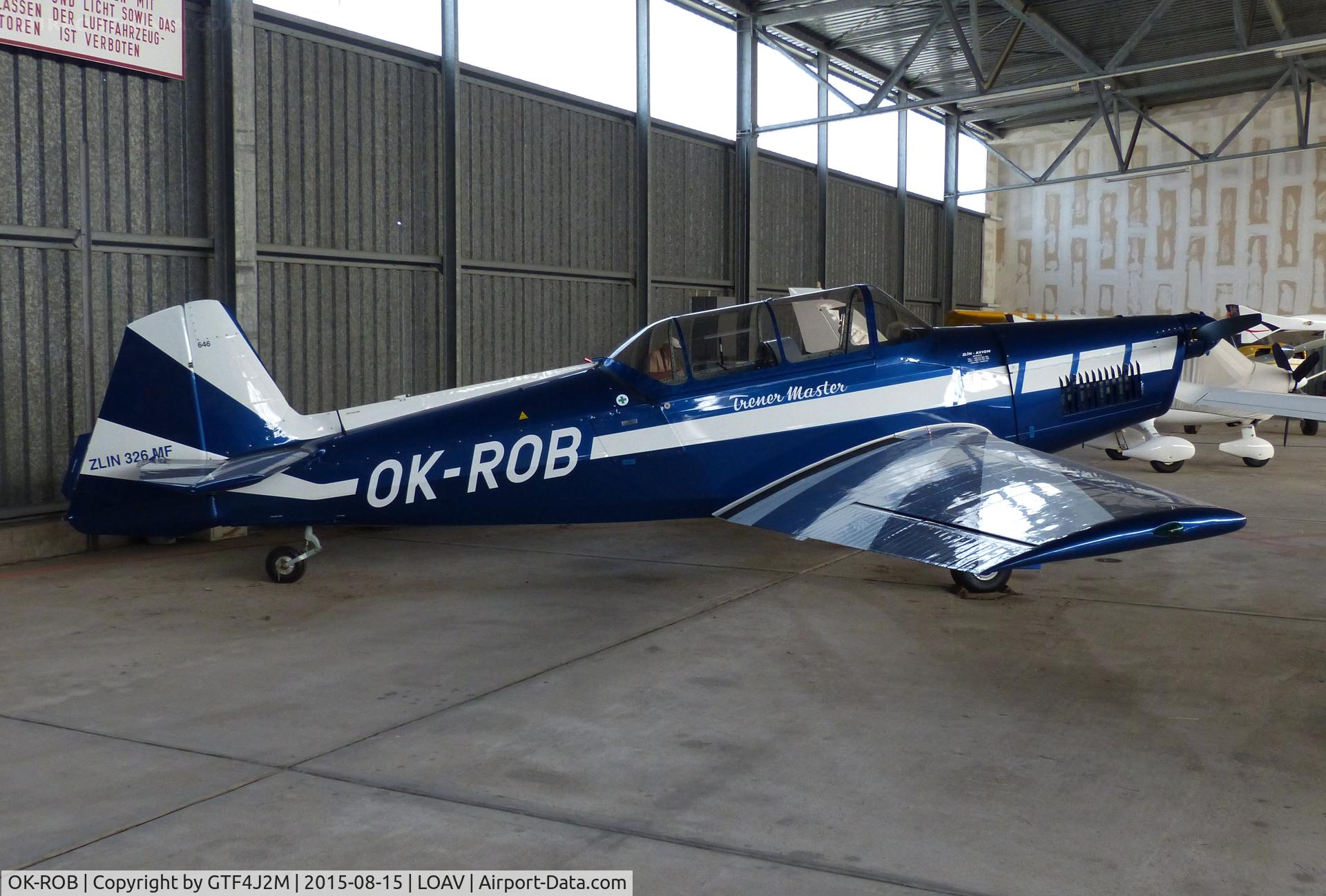 OK-ROB, Zlin Z-326 Trener Master C/N 646-08, OK-ROB at Voslau-Wien 15.8.15