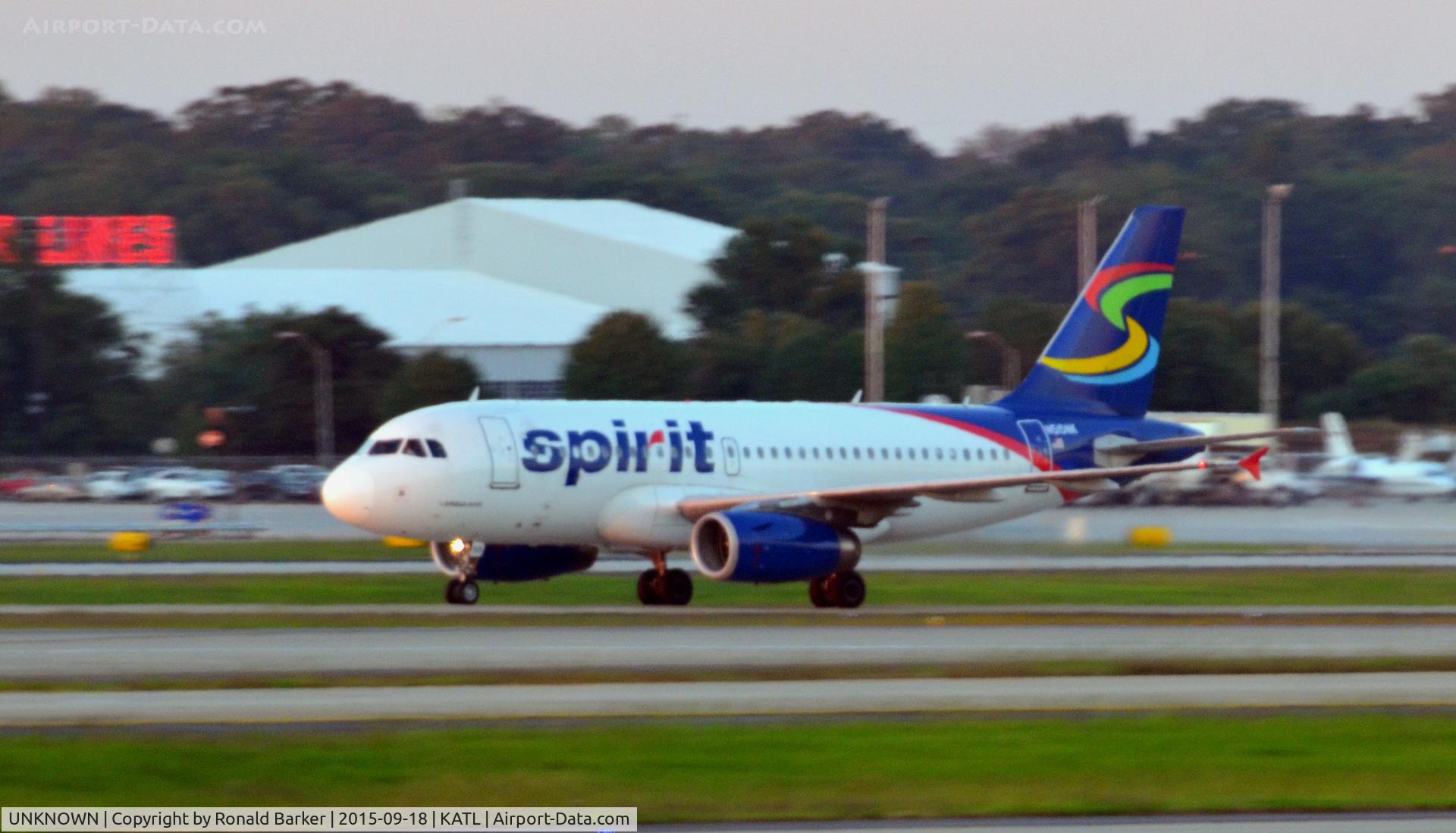 UNKNOWN, Miscellaneous Various C/N unknown, Spirit A319 taking off from Atlanta