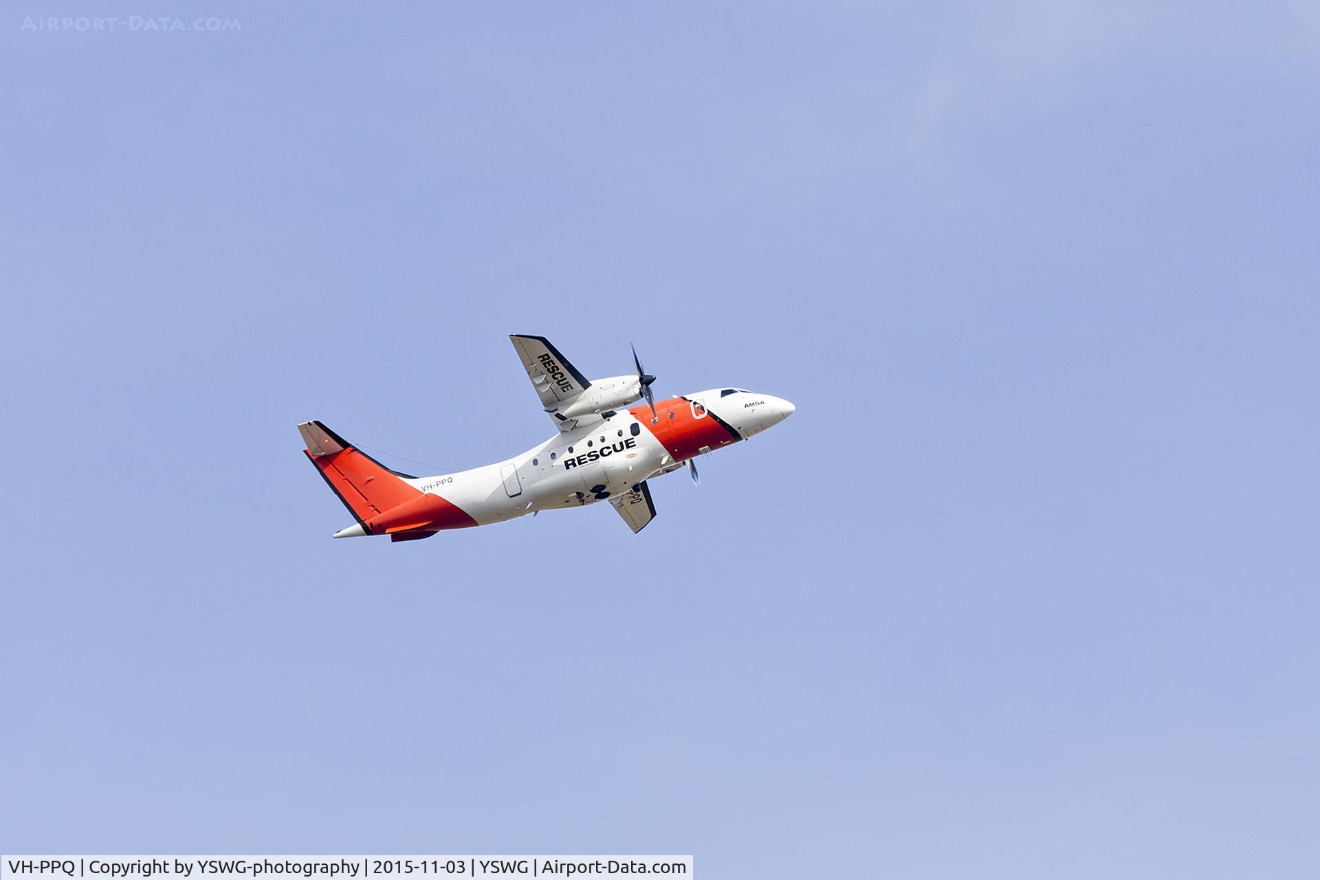 VH-PPQ, 1995 Dornier 328-100 C/N 3051, AeroRescue (VH-PPQ) Dornier 328-100 over Wagga Wagga Airport.