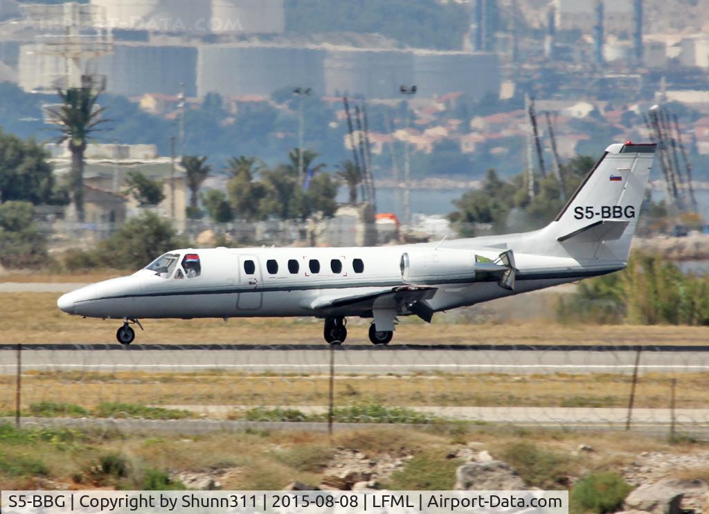 S5-BBG, 1982 Cessna 550 Citation II C/N 550-0354, Landing rwy 13L