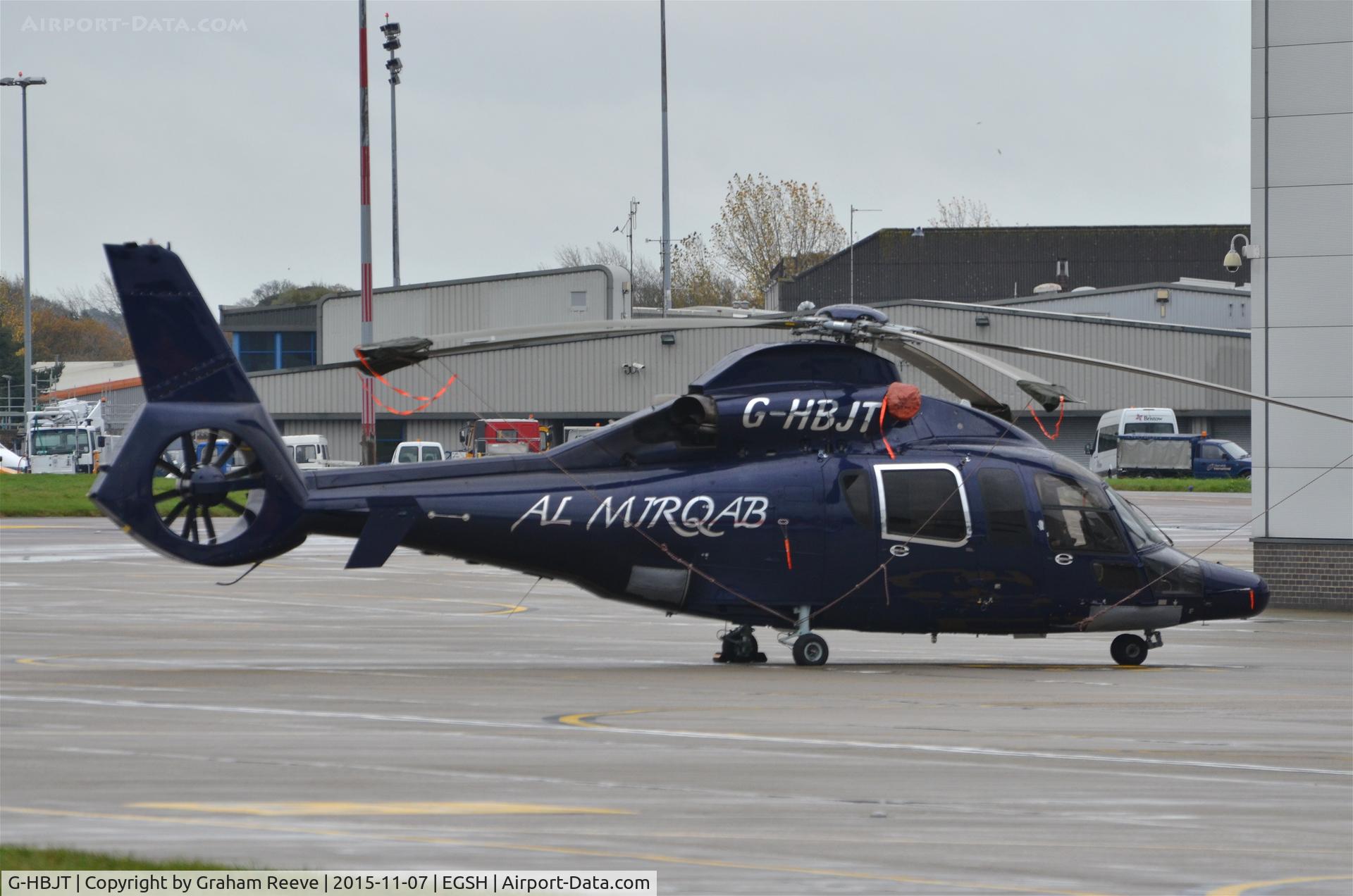 G-HBJT, 2008 Eurocopter EC-155B-1 C/N 6807, Parked at Norwich.