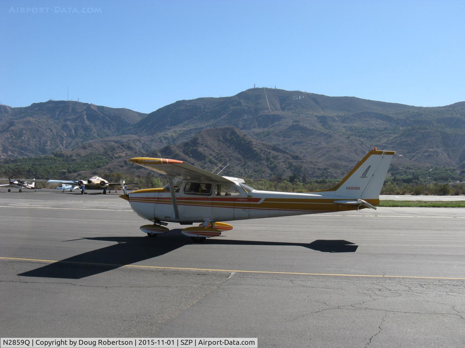 N2859Q, 1971 Cessna 172L C/N 17259859, 1971 Cessna 172L SKYHAWK, Lycoming O-320-E2D 150 Hp, taxi back after landing Rwy 22