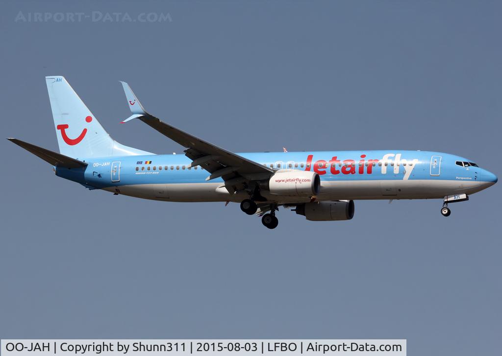 OO-JAH, 2011 Boeing 737-8K5 C/N 37260, Landing rwy 14R with scimitar equipment now... still in old c/s