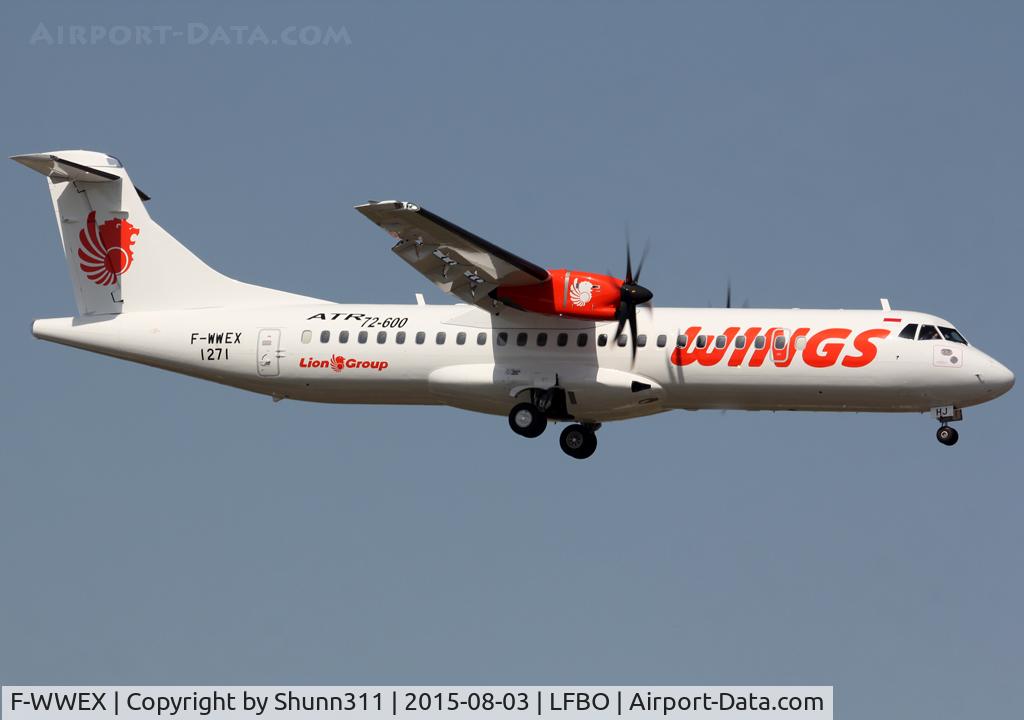 F-WWEX, 2015 ATR 72-600 C/N 1271, C/n 1271 - To be PK-WHJ