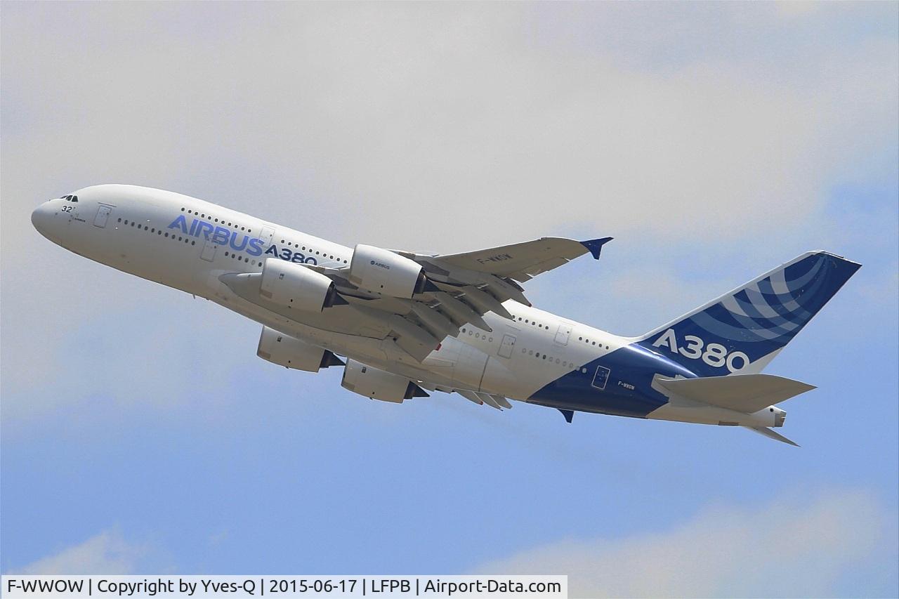 F-WWOW, 2005 Airbus A380-841 C/N 001, Airbus A380-841, On display, Paris-Le Bourget (LFPB-LBG) Air show 2015