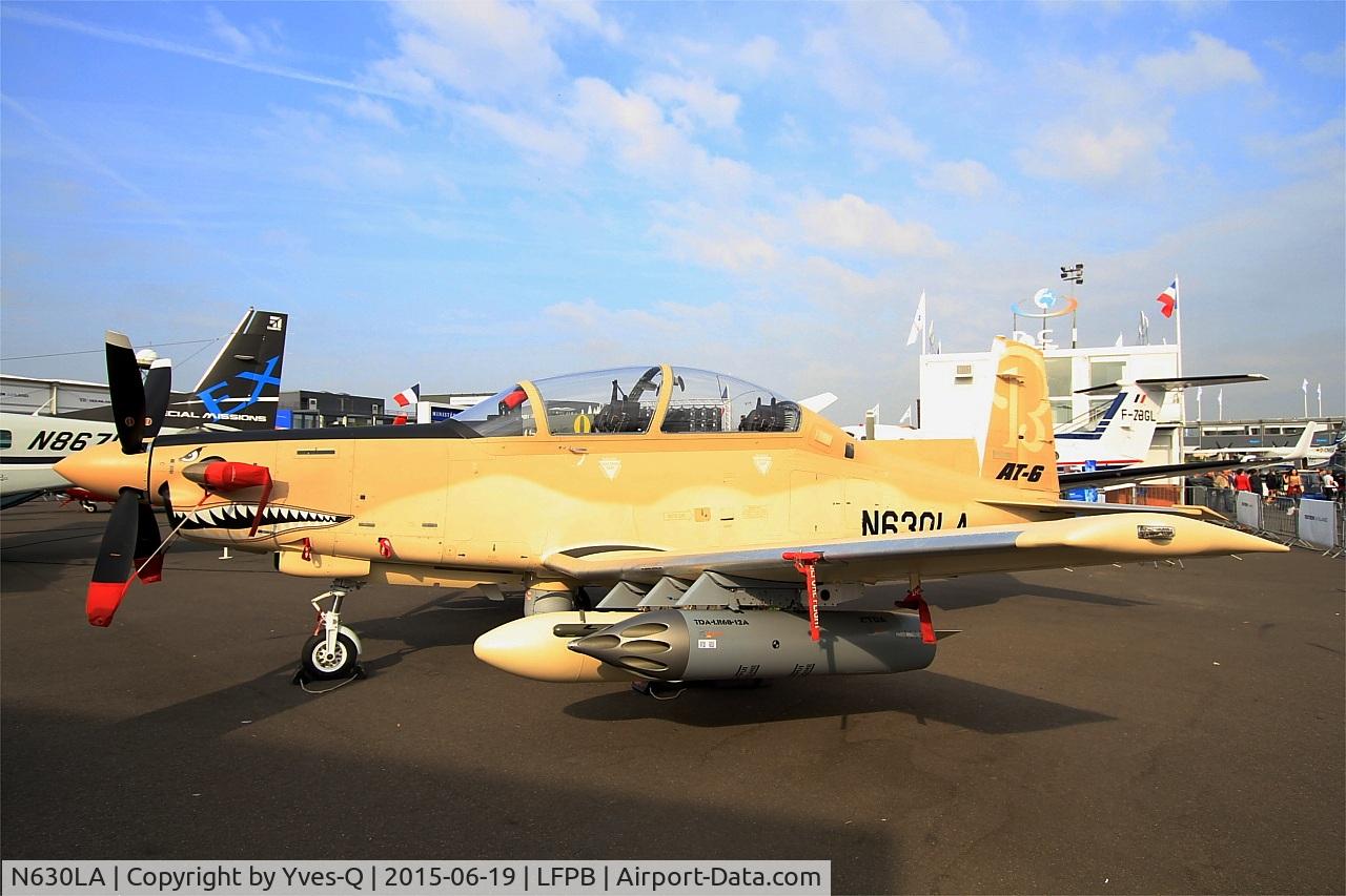 N630LA, 2013 Hawker Beechcraft AT-6B Texan II C/N AT-3, Beechcraft AT-6B Texan II, Static display, Paris-Le Bourget (LFPB-LBG) Air show 2015