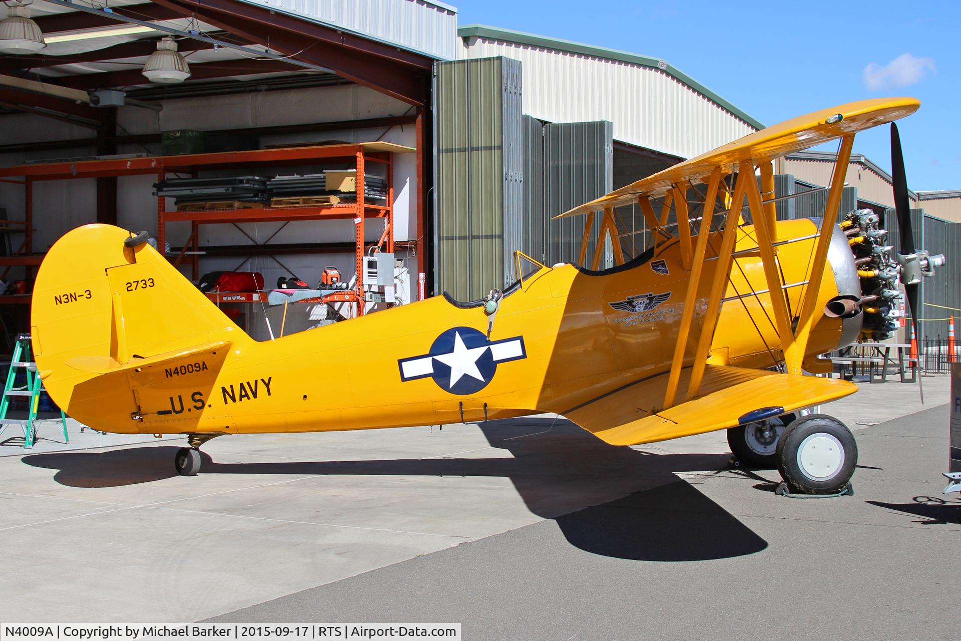 N4009A, 1941 Naval Aircraft Factory N3N-3 C/N 2733, Seen at RTS, Reno - Stead,