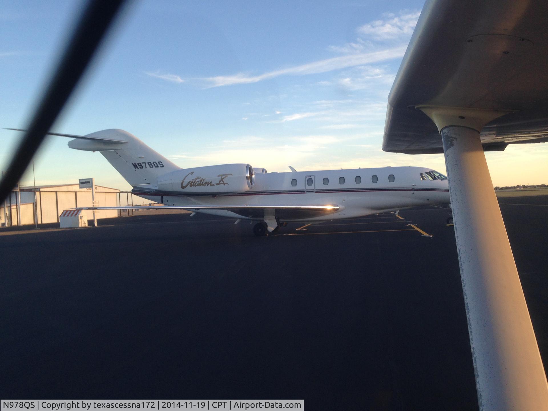 N978QS, 2002 Cessna 750 Citation X Citation X C/N 750-0187, On the ramp at Cleburne Municipal Airport