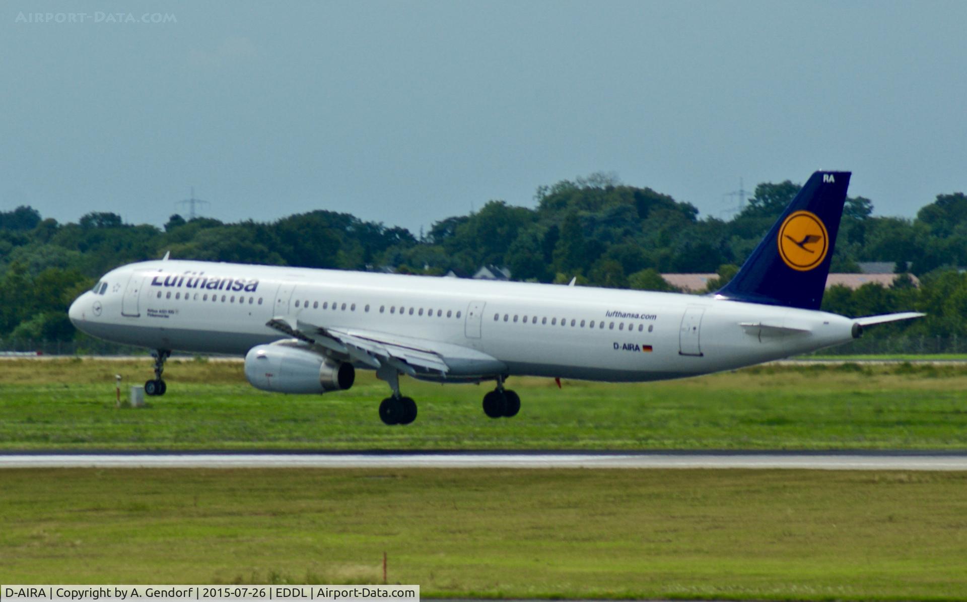 D-AIRA, 1993 Airbus A321-131 C/N 0458, Lufthansa, seen here on short finals at Düsseldorf Int'l(EDDL)