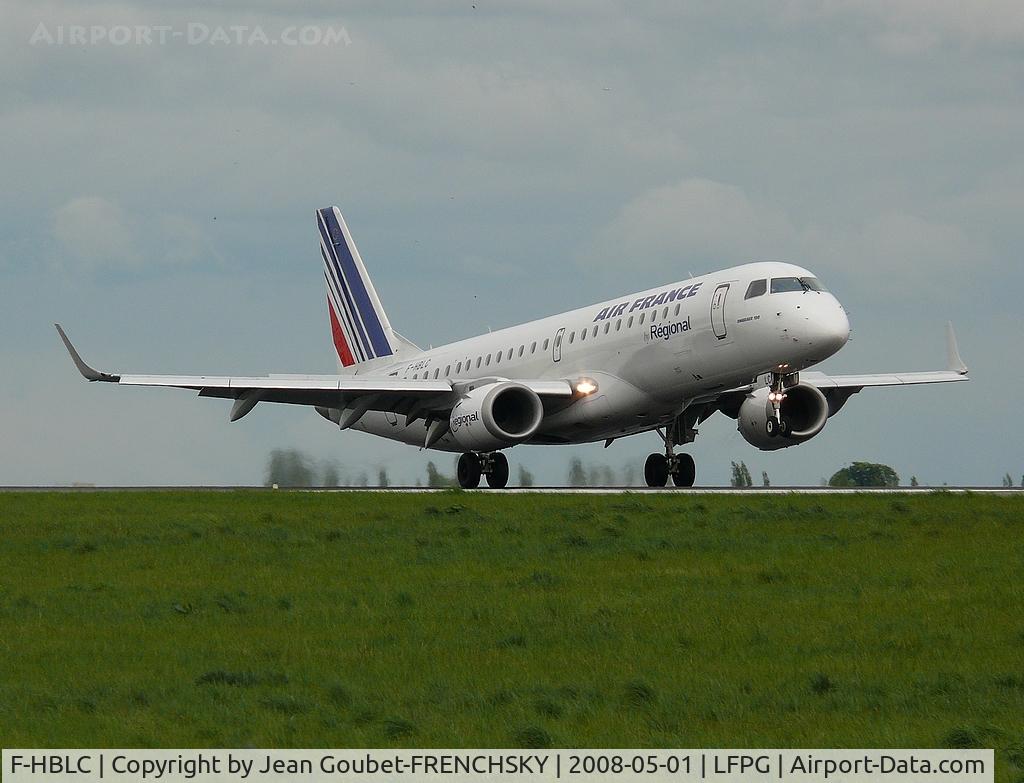 F-HBLC, 2007 Embraer 190AR (ERJ-190-100IGW) C/N 19000080, ex Régional, now HOP landing