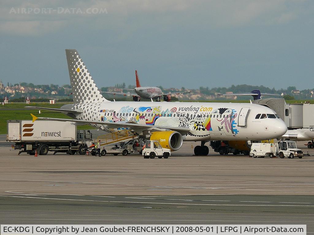 EC-KDG, 2007 Airbus A320-214 C/N 3095, MTV logojet CDG T1