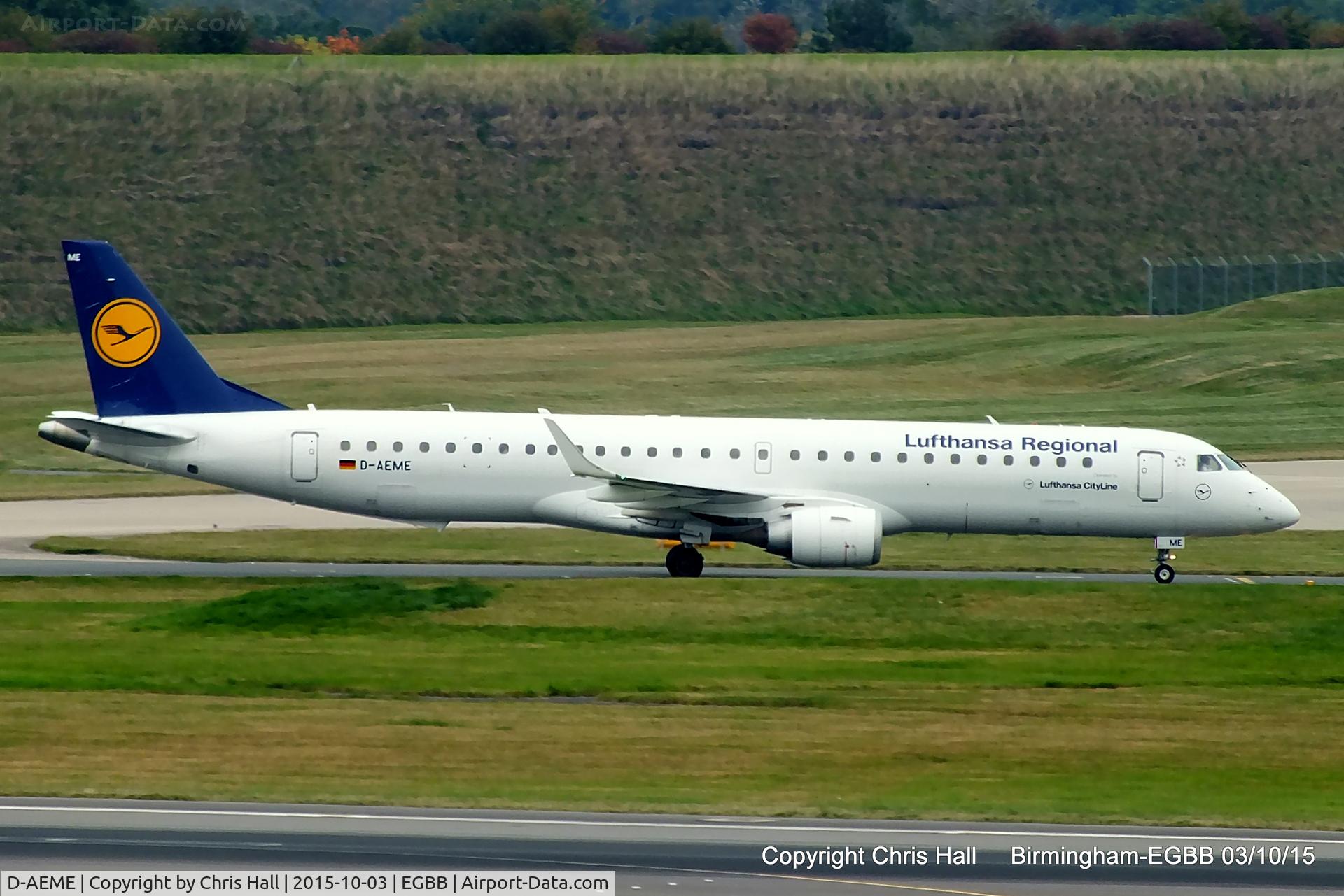 D-AEME, 2009 Embraer 195LR (ERJ-190-200LR) C/N 19000308, Lufthansa Regional