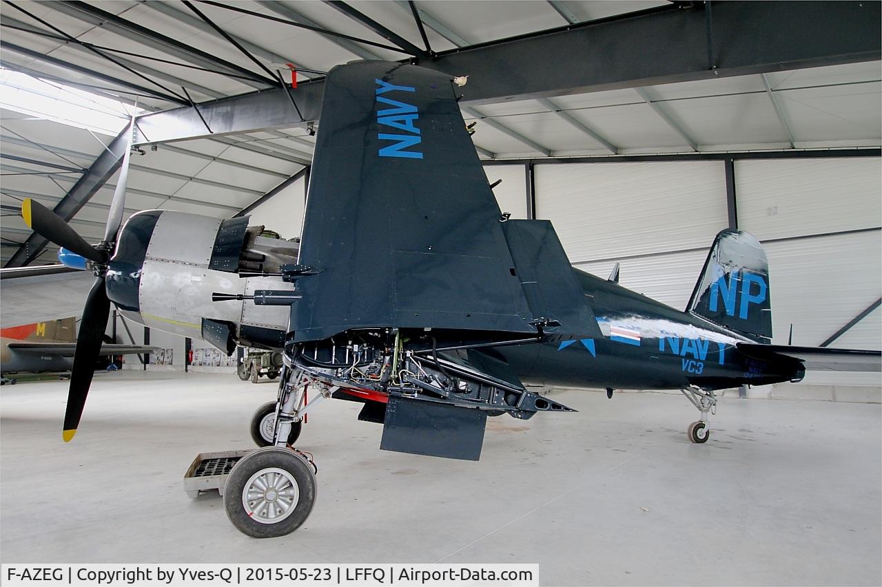 F-AZEG, 1944 Vought F4U-5NL Corsair C/N 124-724, Vought F4U-5NL Corsair under restoration, La Ferté-Alais airfield (LFFQ) Air show 2015