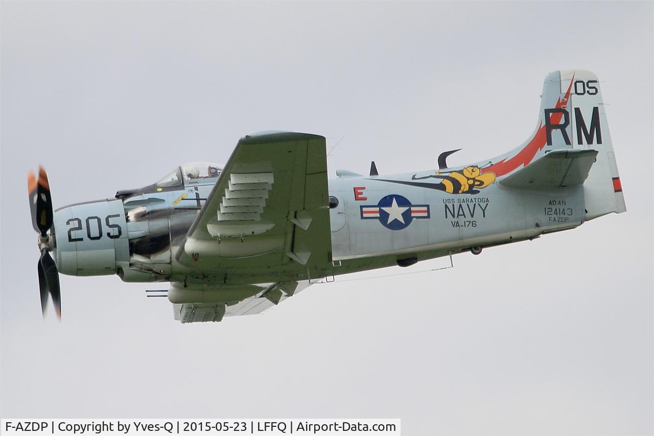 F-AZDP, Douglas AD-4N Skyraider C/N 7449, Douglas AD-4NA Skyraider, On display, La Ferté-Alais (LFFQ) Air show 2015