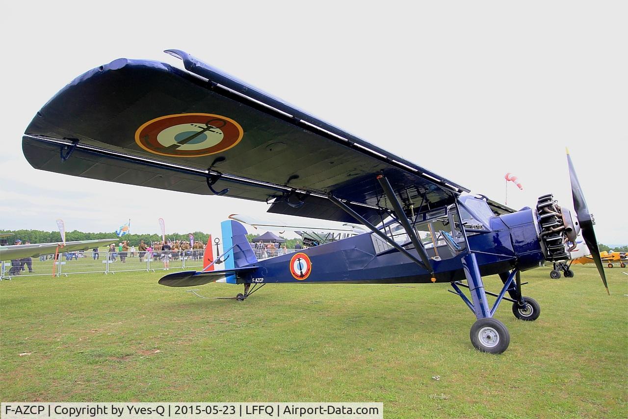 F-AZCP, Morane-Saulnier MS-502 Criquet C/N 320, Morane Saulnier MS-502 Criquet, Static display, La Ferté-Alais airfield (LFFQ) Air show 2015