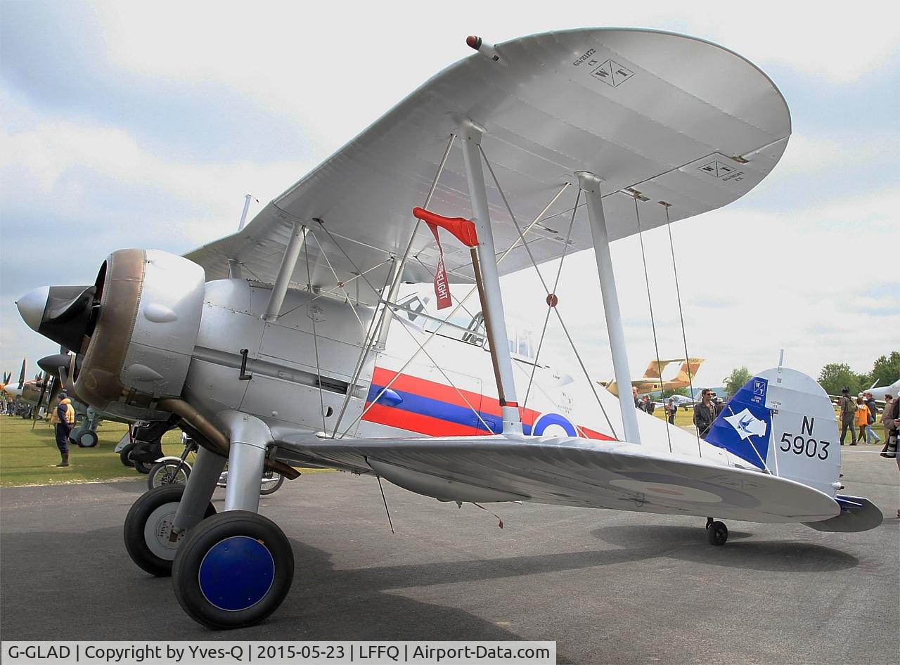G-GLAD, 1939 Gloster Gladiator Mk2 C/N G5/75751, Gloster Gladiator II, Static display, La Ferté-Alais (LFFQ) Air show 2015
