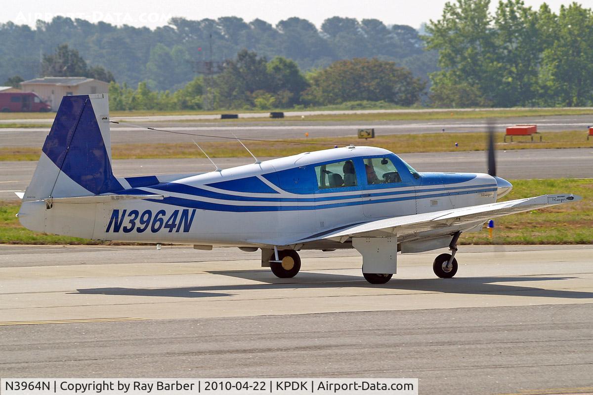 N3964N, 1968 Mooney M20C Ranger C/N 680008, Mooney M.20C Ranger [680008] Atlanta-Dekalb Peachtree~N 22/04/2010