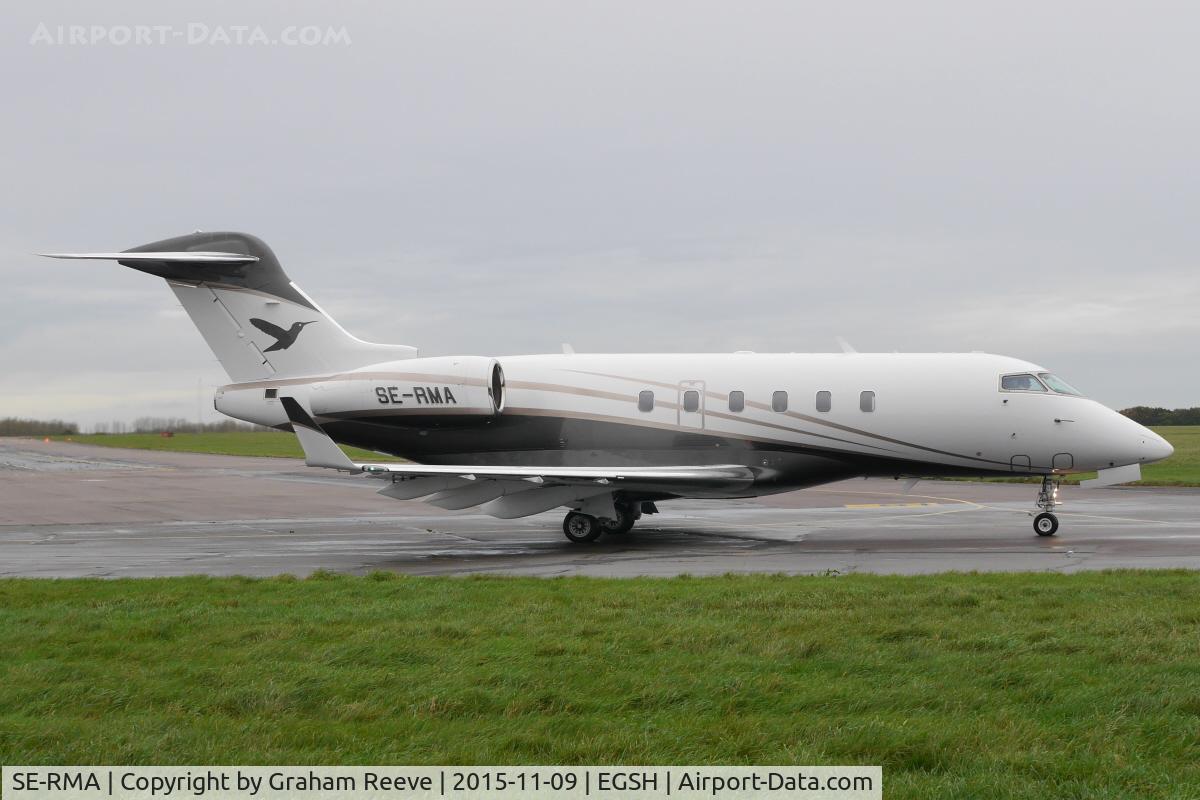 SE-RMA, 2006 Bombardier Challenger 300 (BD-100-1A10) C/N 20136, Departing from Norwich.