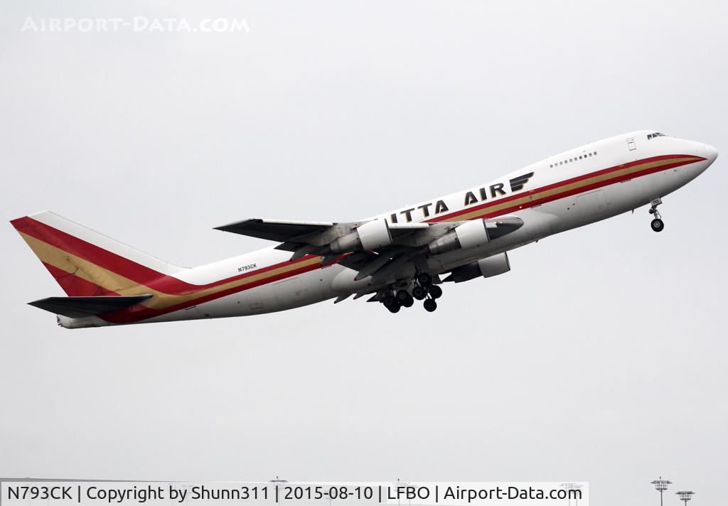 N793CK, 1987 Boeing 747-222B C/N 23736, Taking off from rwy 32L