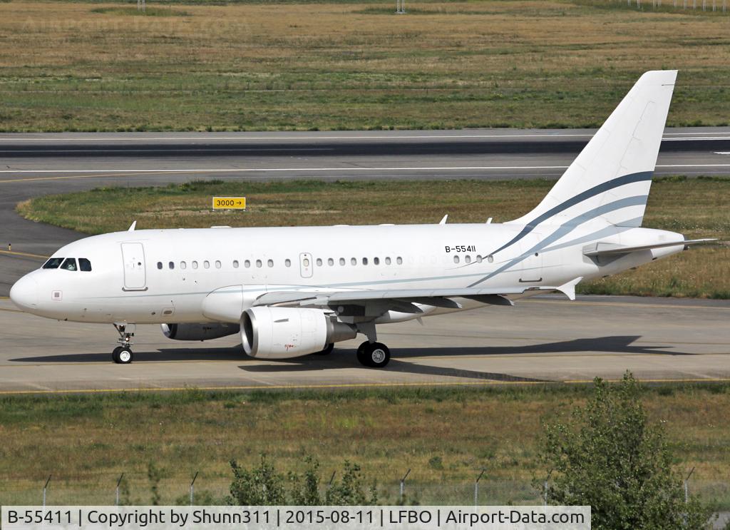 B-55411, 2009 Airbus ACJ318 (A318-112/CJ) C/N 3886, Taxiing for departure...