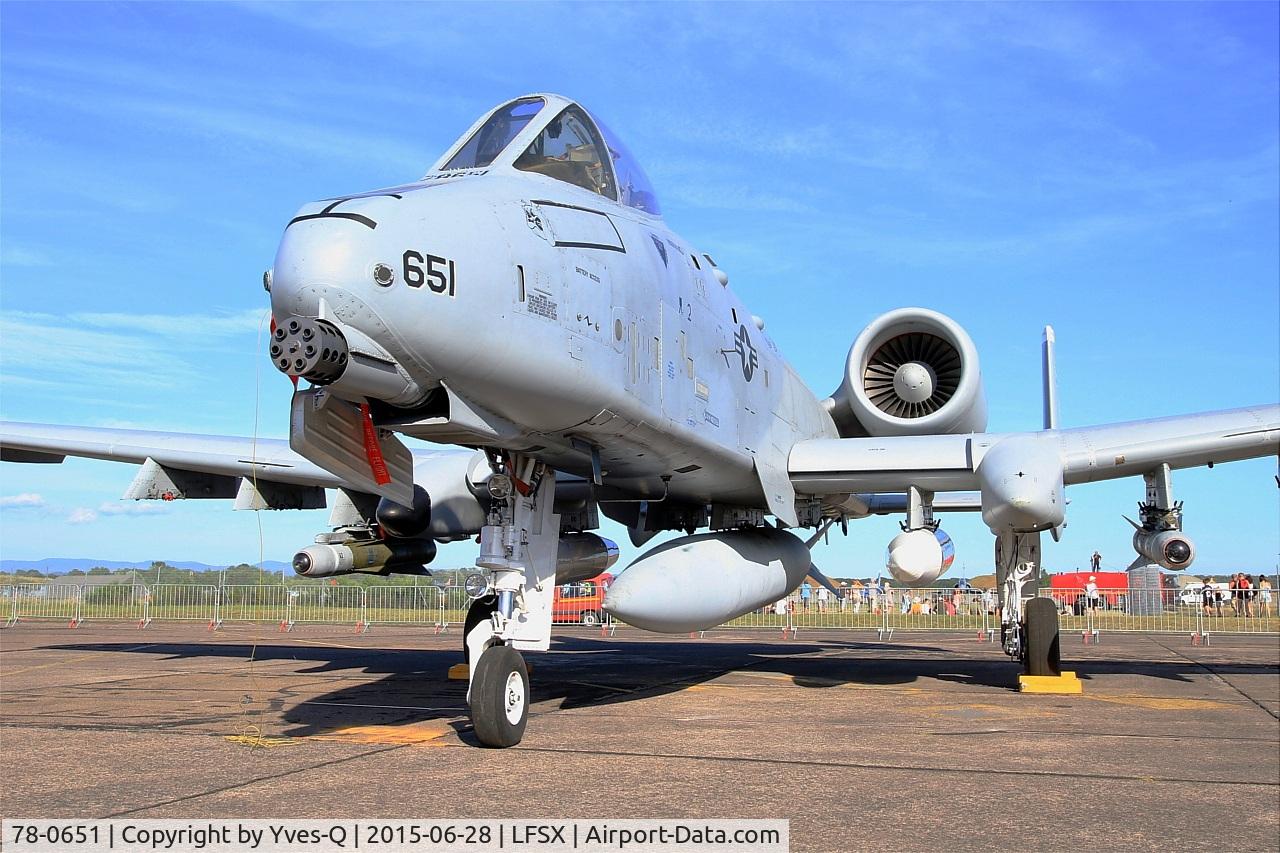 78-0651, 1978 Fairchild Republic A-10C Thunderbolt II C/N A10-0271, US Air Force Fairchild Republic A-10C Thunderbolt II, Static display, Luxeuil-Saint Sauveur Air Base 116 (LFSX) Open day 2015