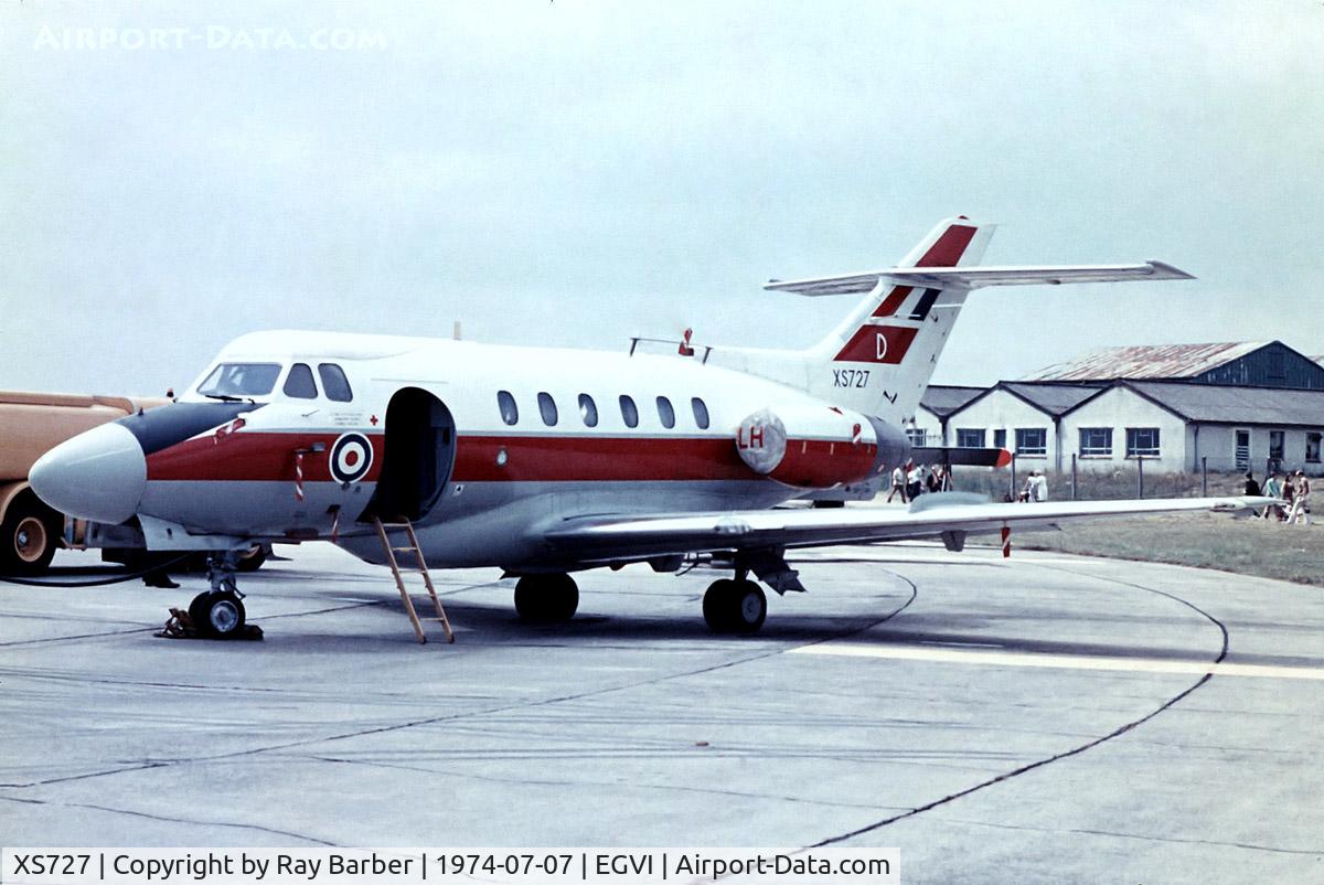 XS727, 1965 Hawker Siddeley HS.125 Dominie T.1 C/N 25045, Hawker-Siddeley 125 Dominie T.1 [25045] (Royal Air Force) RAF Greenham Common~G 07/07/1974