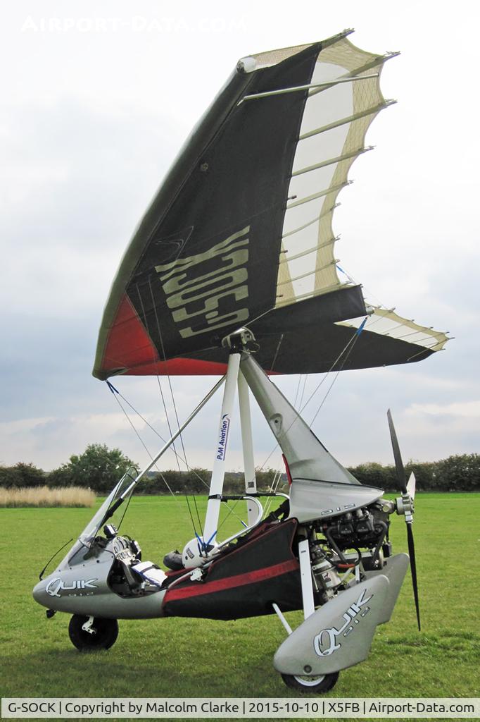 G-SOCK, 2004 Mainair Pegasus Quik C/N 8041, Mainair Pegasus Quik, a visitor to Fishburn Airfield, October 10th 2015.