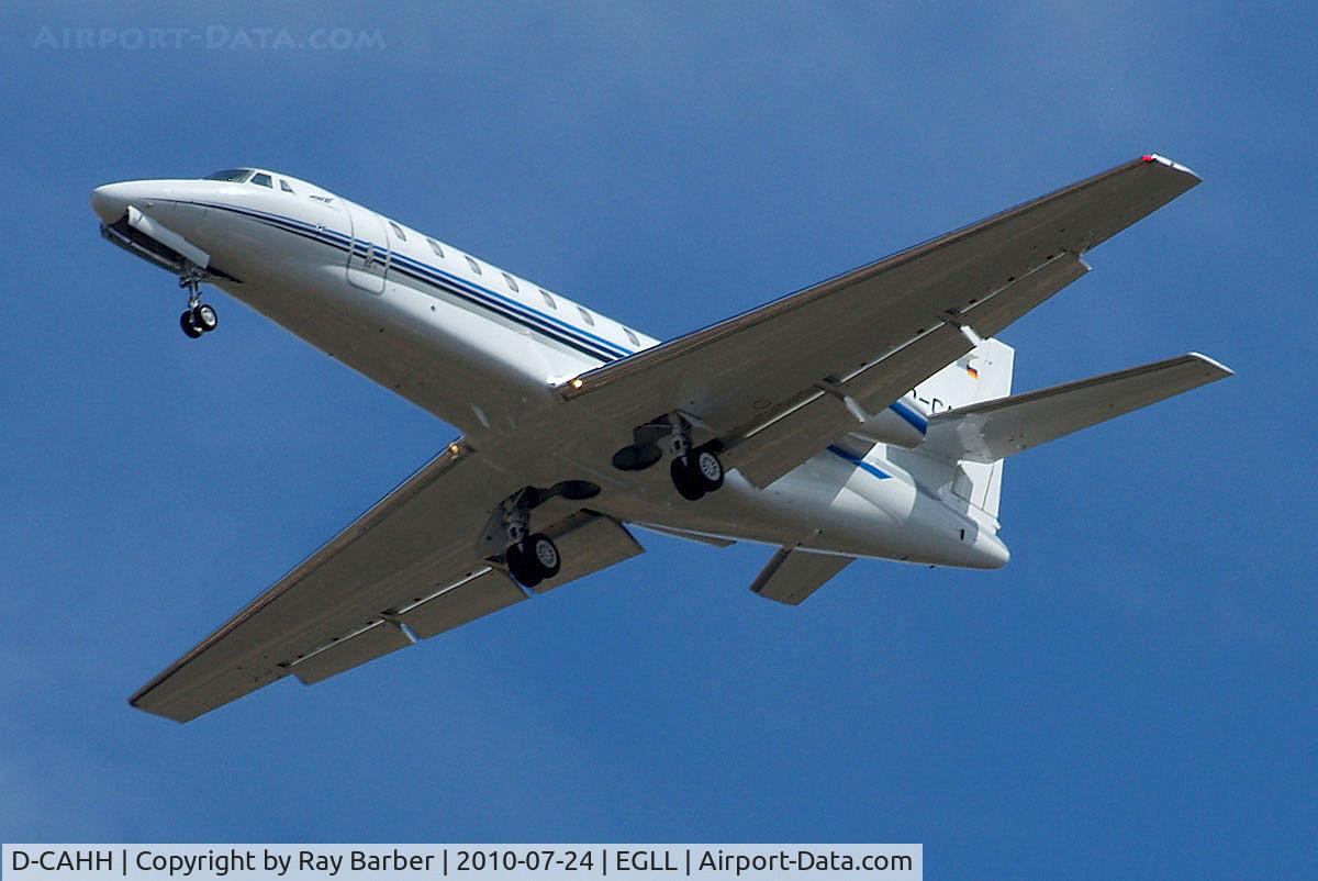 D-CAHH, 2008 Cessna 680 Citation Sovereign C/N 680-0226, Cessna Citation Sovereign [680-0226] (Aerowest Gmbh) Home~G 24/07/2010. On approach 27R.