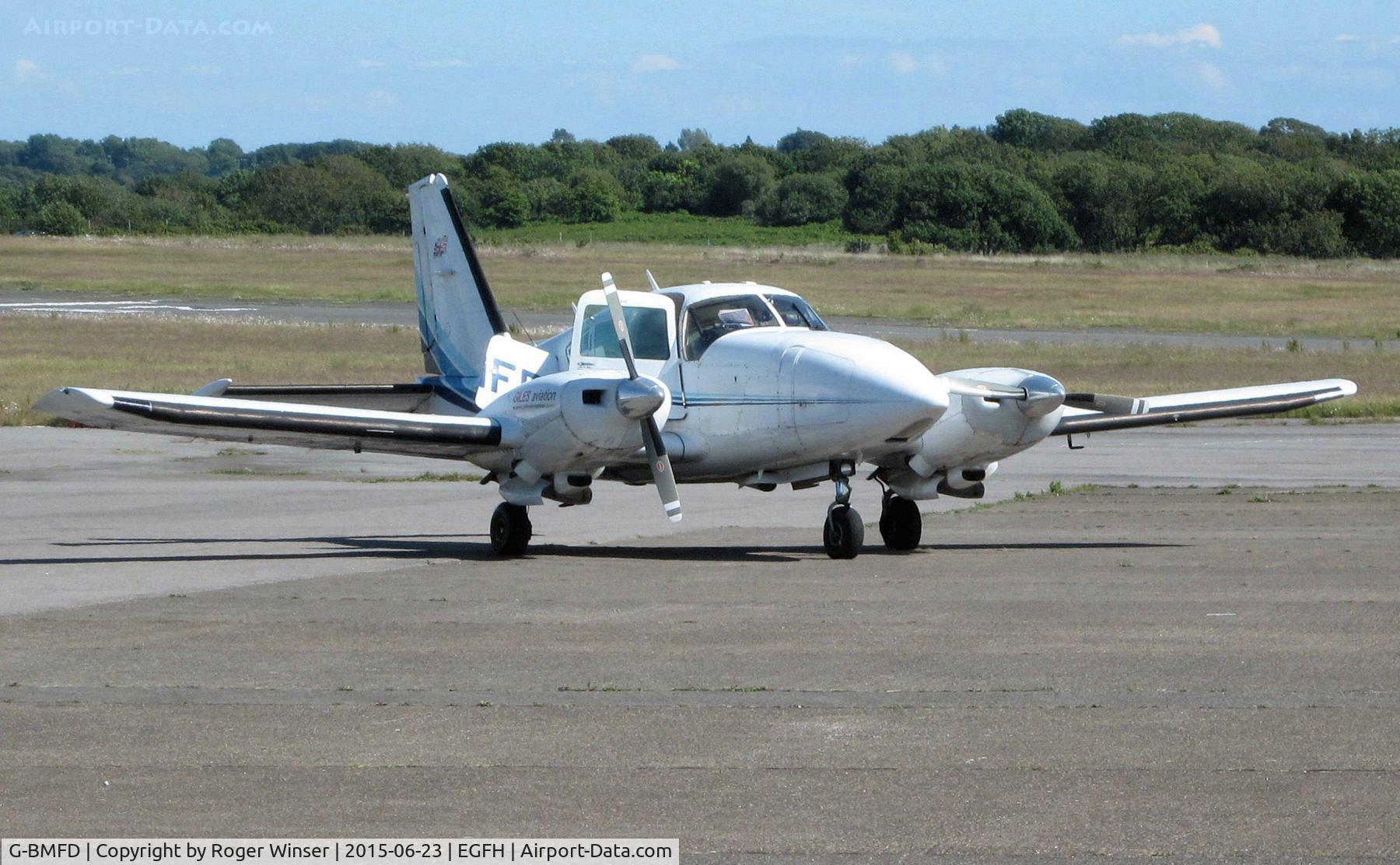 G-BMFD, 1979 Piper PA-23-250 Aztec F C/N 27-7954080, Visiting Piper Aztec camera-ship operated by Giles Aviation Ltd.
