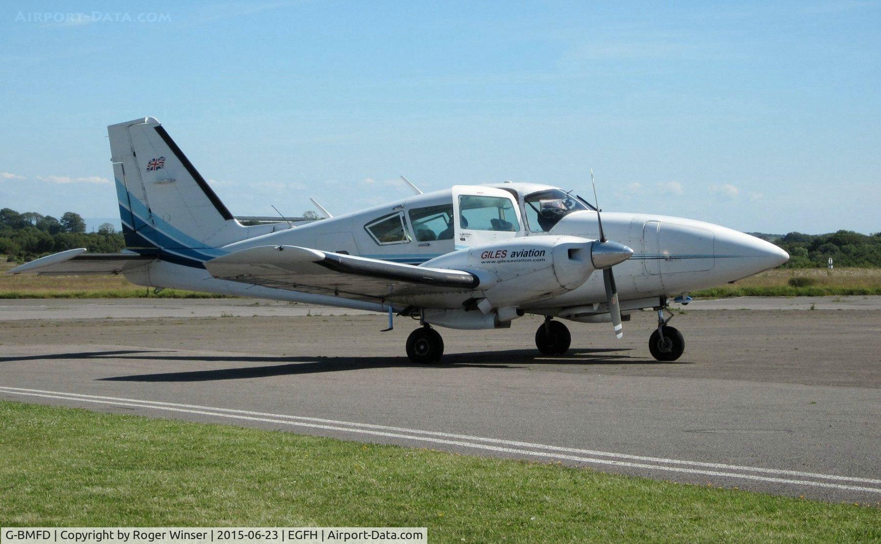G-BMFD, 1979 Piper PA-23-250 Aztec F C/N 27-7954080, Visiting Piper Aztec camera-ship operated by Giles Aviation Ltd.