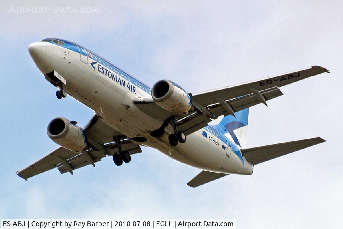 ES-ABJ, 1997 Boeing 737-33R C/N 28873, Boeing 737-33R [28873] (Estonian Air) Home~G 08/07/2010. On approach 27R.