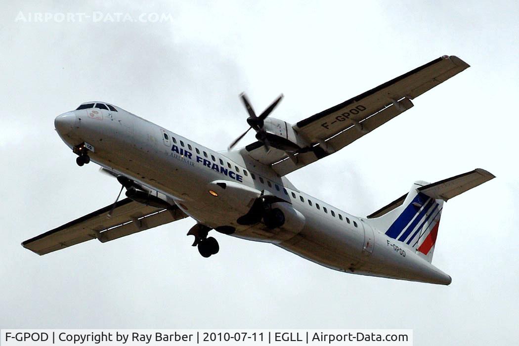 F-GPOD, 1993 ATR 72-202 C/N 361, Aerospatiale ATR-72-202 [361] (Airlinair/Air France) Home~G 11/07/2010, On approach 27R.