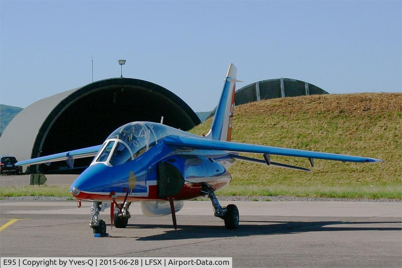 E95, Dassault-Dornier Alpha Jet E C/N E95, Dassault Dornier Alphajet E (F-TREQ), N° 00 of Patrouille de France 2015, Luxeuil-Saint Sauveur Air Base 116 (LFSX) Open day 2015