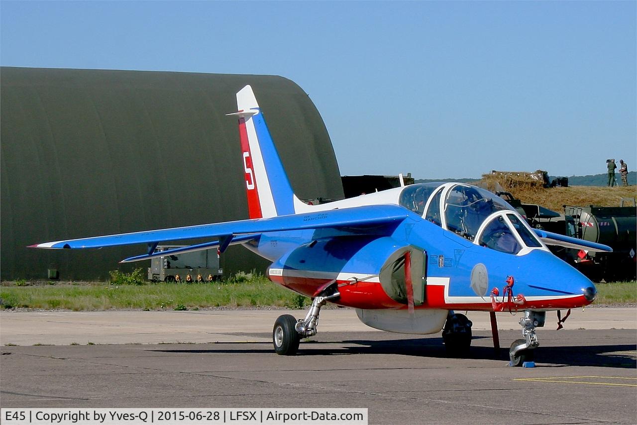 E45, Dassault-Dornier Alpha Jet E C/N E45, Dassault-Dornier Alpha Jet E (F-TETF), Athos 05 of Patrouille de France 2015, Luxeuil-St Sauveur Air Base 116 (LFSX) Open day 2015