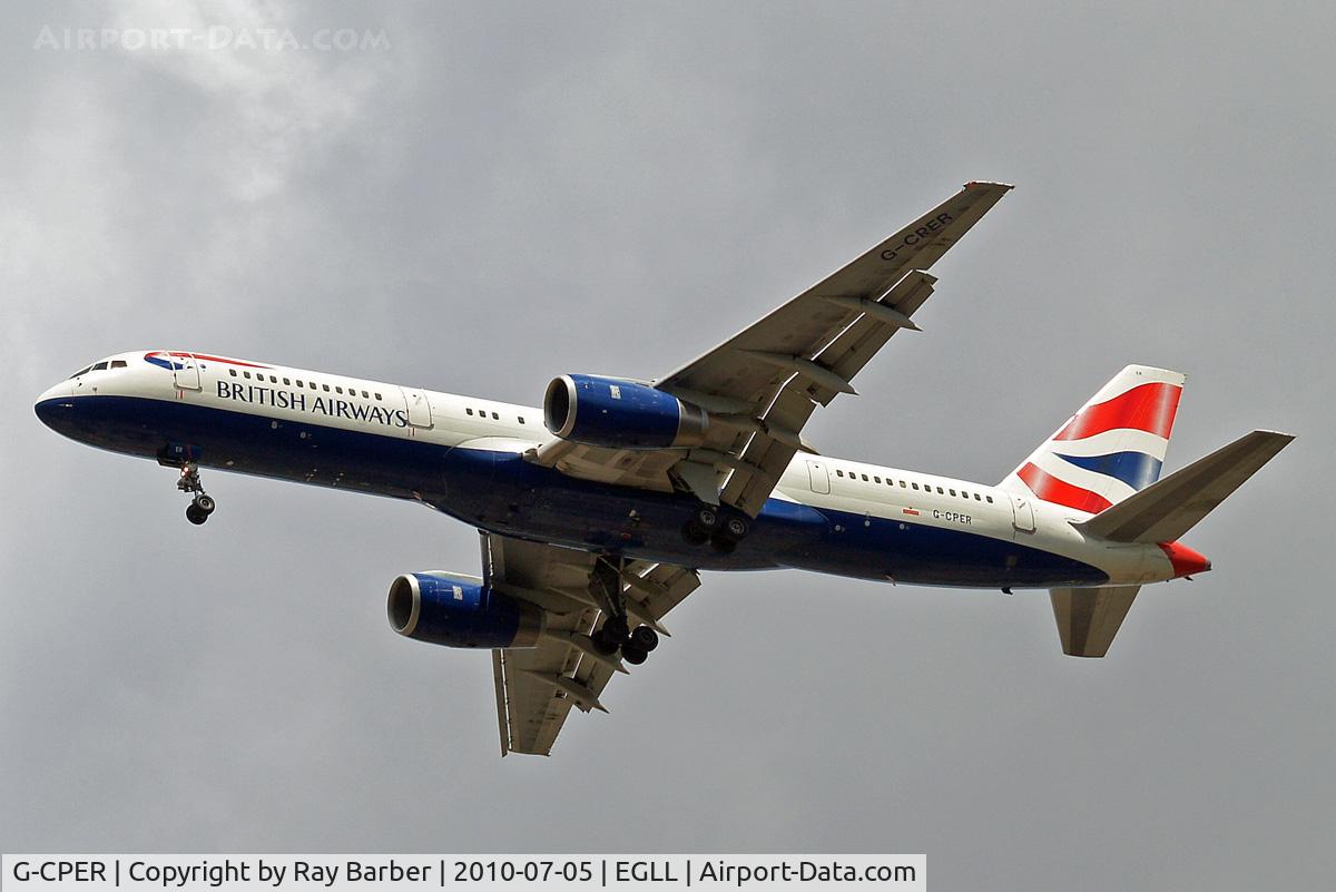 G-CPER, 1997 Boeing 757-236 C/N 29113, Boeing 757-236 [29113] (British Airways) Home~G 05/07/2010. On approach 27R.