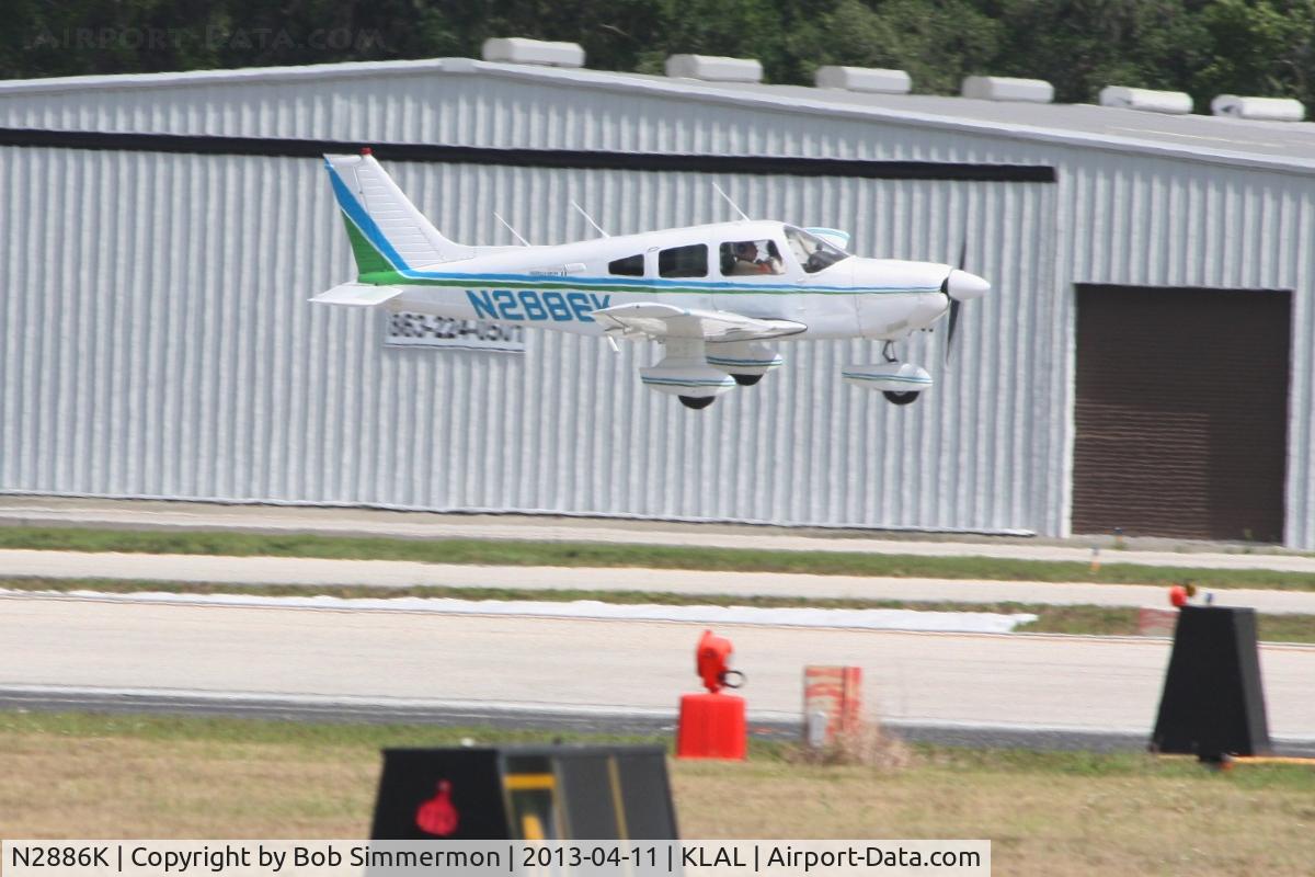 N2886K, Piper PA-28-181 Archer C/N 28-7990529, Arriving at Lakeland during Sun N Fun 2013