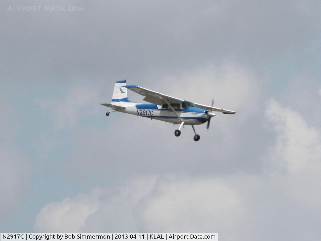 N2917C, 1954 Cessna 180 C/N 30817, Arriving at Lakeland during Sun N Fun 2013