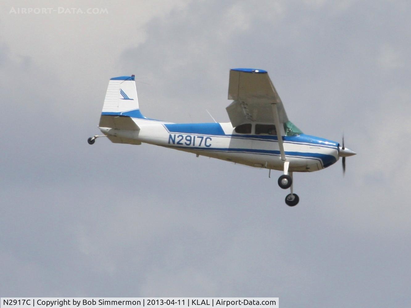 N2917C, 1954 Cessna 180 C/N 30817, Arriving at Lakeland during Sun N Fun 2013