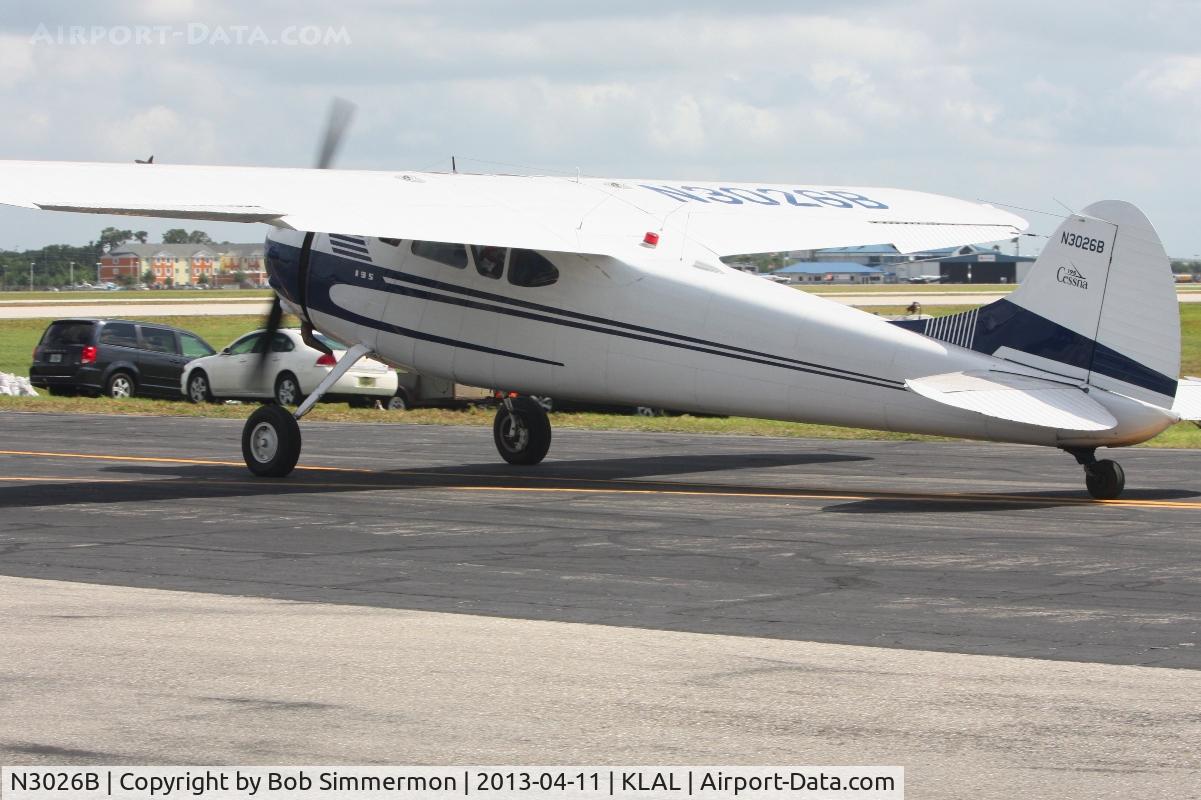 N3026B, 1952 Cessna 195B Businessliner C/N 7909, Sun N Fun 2013