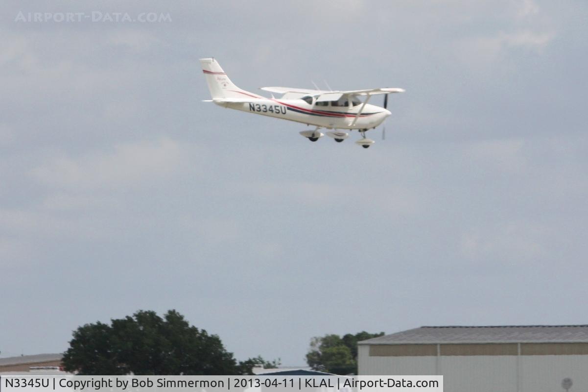 N3345U, 1963 Cessna 182F Skylane C/N 18254745, Arriving at Lakeland, FL - Sun N Fun 2013