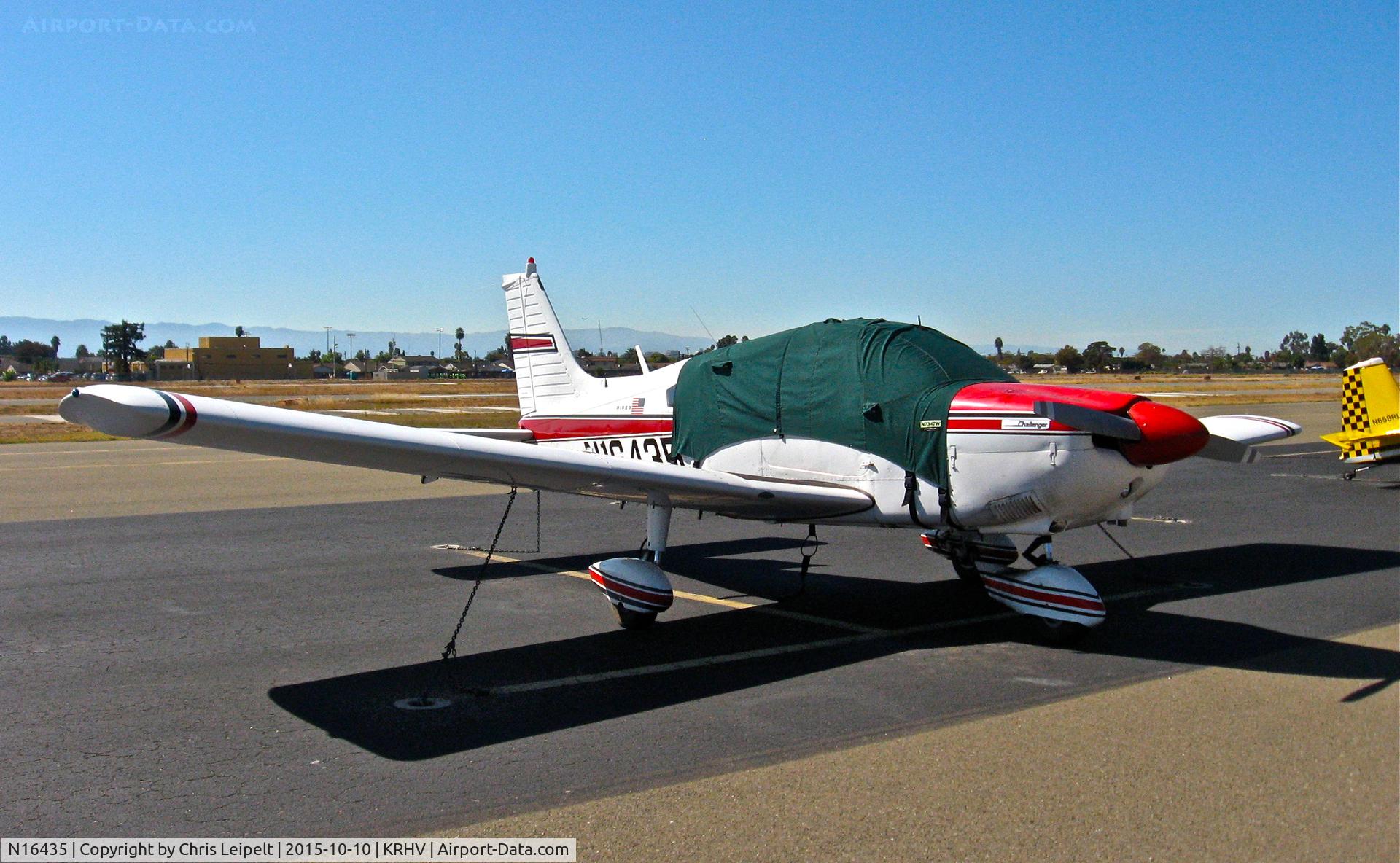 N16435, 1973 Piper PA-28-180 C/N 28-7305254, Nevada-based 1973 Piper PA-28-180 sitting on the visitor's ramp at Reid Hillview Airport, San Jose, CA.