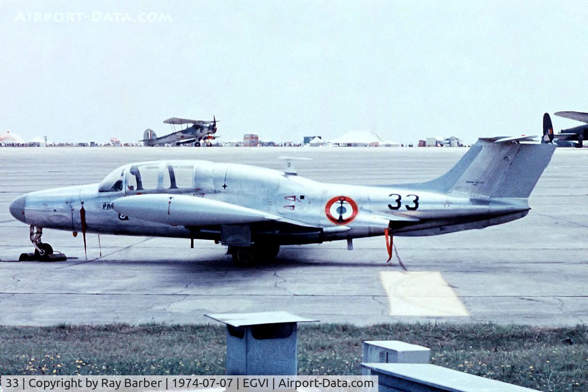 33, Morane-Saulnier MS.760 Paris C/N 33, Morane-Saulnier MS.760 Paris I [033] (French Navy) RAF Greenham Common~G 07/07/1974. From a slide.